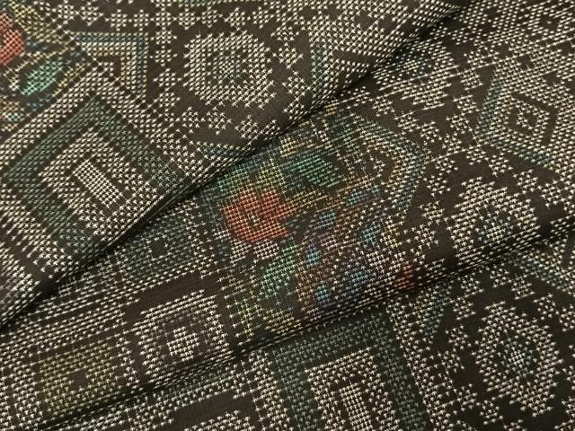 平和屋着物 本場大島紬 カタス7マルキ 色紙花間道 まるやま扱い 正絹 fy