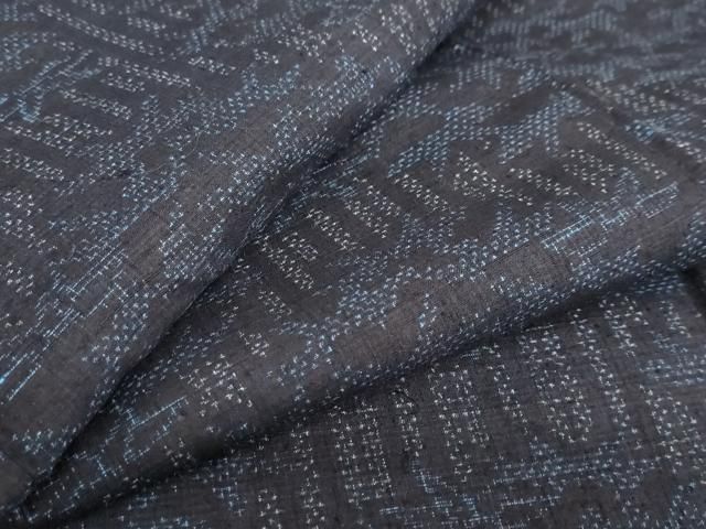 平和屋着物 本場結城紬 重要無形文化財 笹文 正絹 ud