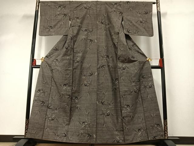 平和屋着物 本場大島紬 カタス9マルキ 笹文 正絹 fy