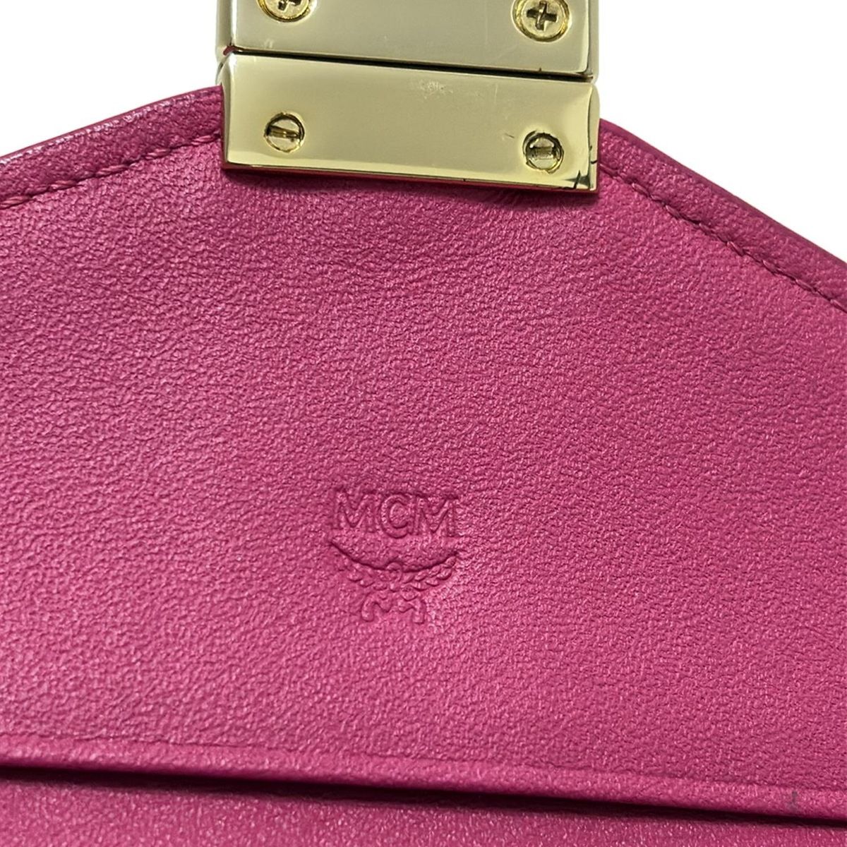 MCM(エムシーエム) Wホック財布 パトリシア ライトピンク×ピンク