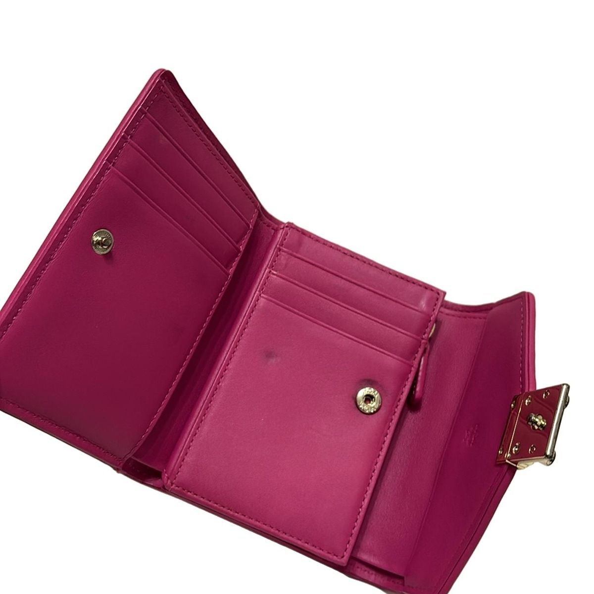 MCM(エムシーエム) Wホック財布 パトリシア ライトピンク×ピンク
