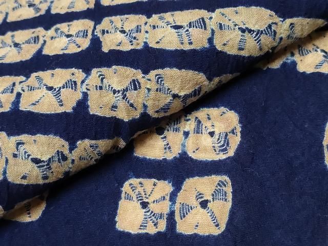  平和屋着物∴夏物 浴衣 有松鳴海絞り 蜘蛛絞り 斜線花文 綿 ng 浴衣単品 浴衣