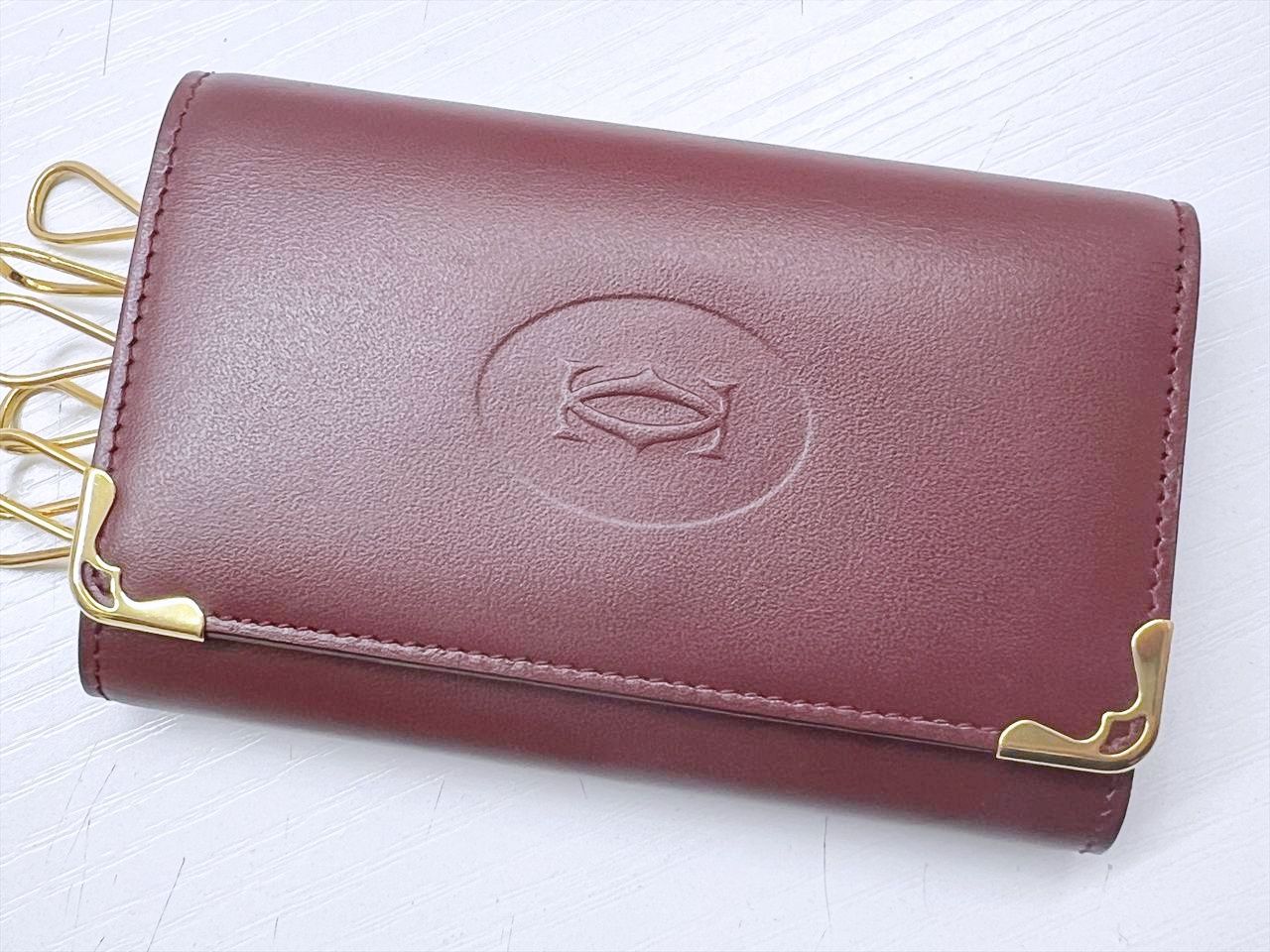 ほぼ未使用 Cartier カルティエ マスト スムースレザー キーケース