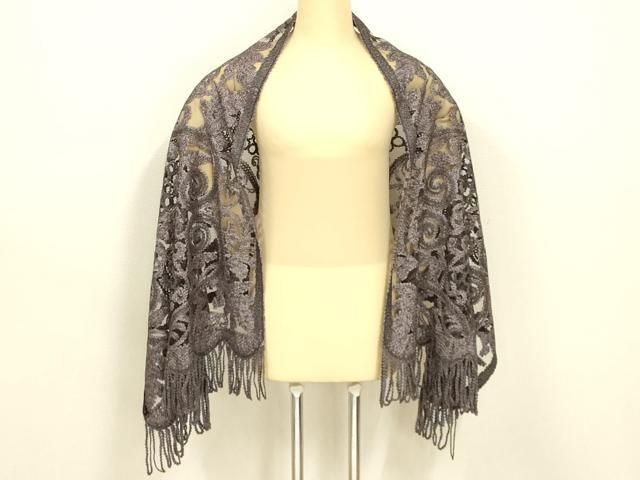 平和屋着物 染織デザイナー 堀口無月 MUGETU チュール織 和装小物 透け感のあるショール ay