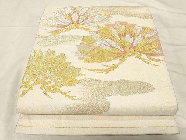 【和】16250o 袋帯　オリジナル　切子織　太鼓柄　枝葉に金魚　ラメ糸　金駒 和】16250o 袋帯 オリジナル 切子織 太鼓柄 枝葉に金魚 ラメ糸 金駒