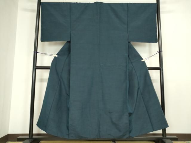 平和屋着物 男性 紬 アンサンブル 留紺色 正絹 az