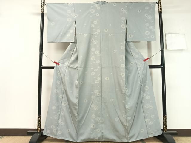 平和屋着物 上質なお召 綿毛 金彩 正絹 vp