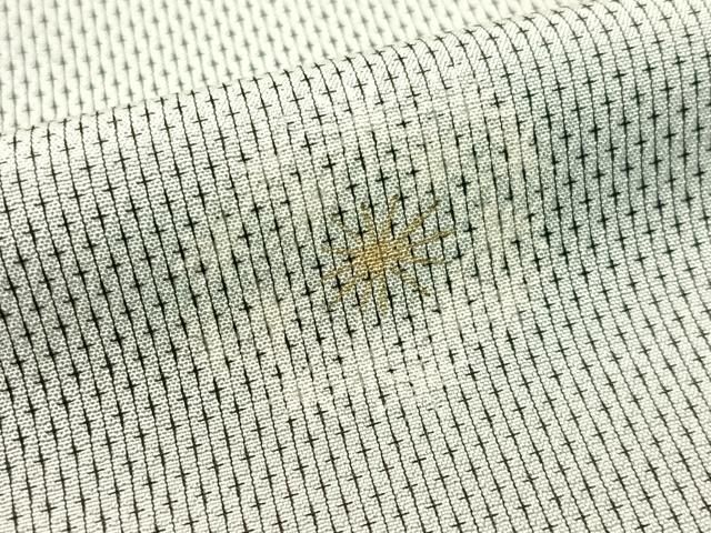  平和屋着物 上質なお召 綿毛 金彩 正絹 vp 紬 着物