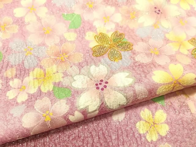  平和屋着物 豪華振袖 駒刺繍 舞桜 暈し染め 銀通し地 正絹 vp 振袖 着物
