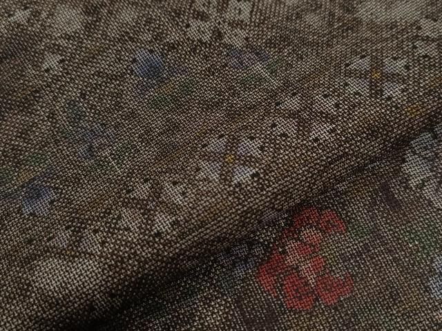 菱重ね吉祥花文 正絹