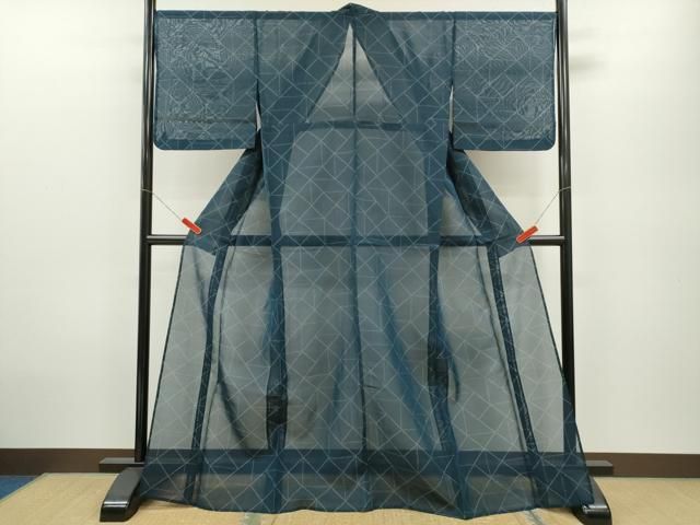 平和屋着物 夏物 紗紬 吉祥花文 正絹 ze