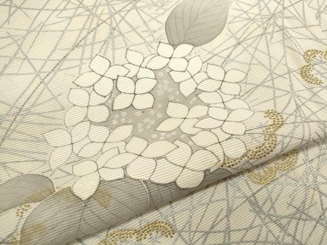 平和屋着物＊夏物 訪問着 絽 紫陽花 金銀彩 正絹 逸品 CABB2261ze