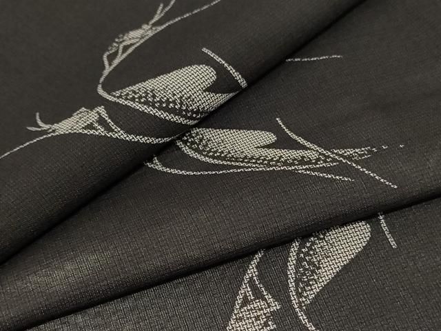 平和屋着物 夏物 本場縞大島紬 夏大島 夏虫 証紙付き 正絹 jd