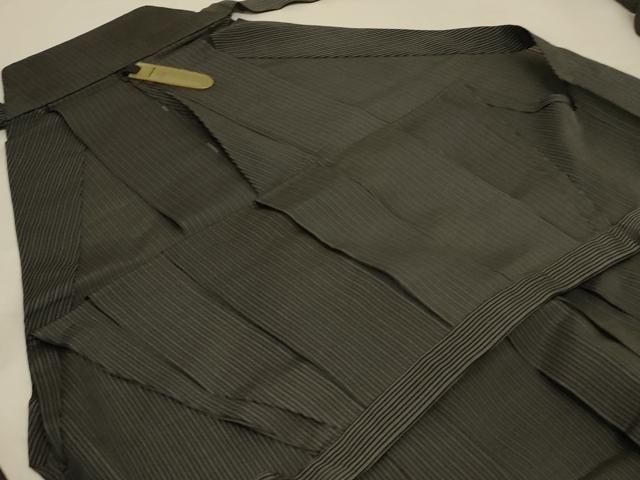  平和屋着物 夏物 男性 馬乗り袴 縞 正絹 jd 袴 着物 浴衣