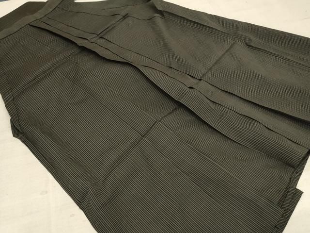 平和屋着物 夏物 男性 馬乗り袴 縞 正絹 jd