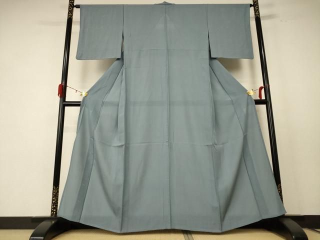 平和屋着物 夏物 色無地 絽 錆御納戸色 正絹 jd