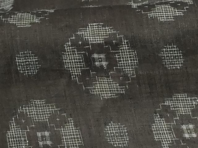  平和屋着物 夏物 重要無形文化財 本場宮古上布 幾何学丸文 苧麻 jd 紬 着物