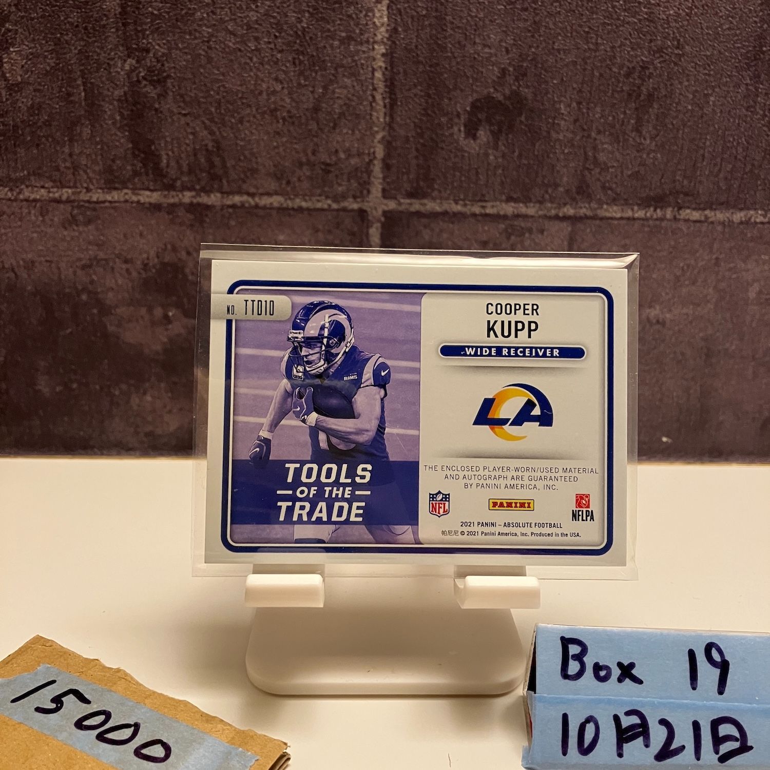 2021 Panini Absolute Cooper Kupp 直筆サインカード Los Angeles Rams Tools of the Trade Dual ジャージ カード