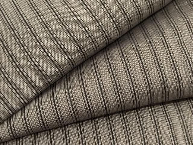 平和屋着物 夏物 石川県指定無形文化財 能登上布 本麻手織上布 縞 ロング丈 ますいわ屋扱い 麻 jd