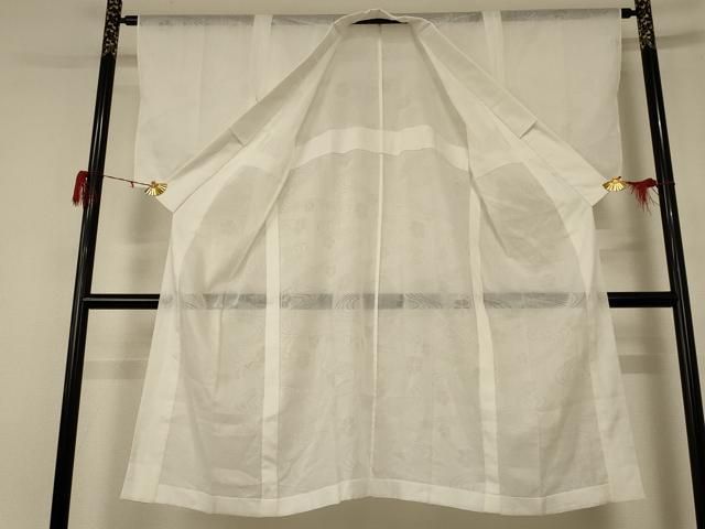 平和屋着物 夏物 長襦袢 流水舞桜紋紗 白色 jd