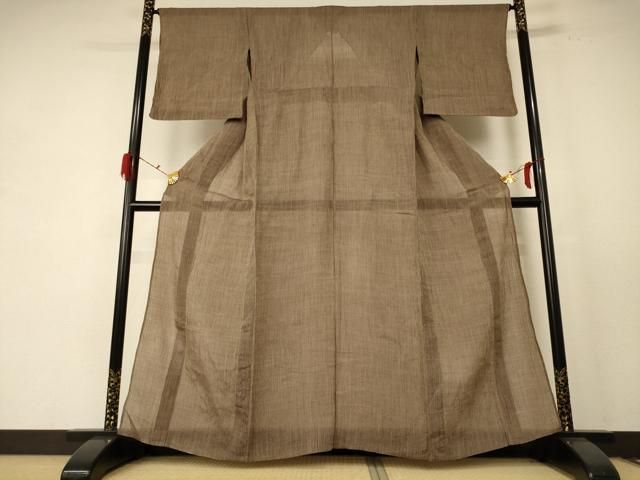 平和屋着物 夏物 本場小千谷ちぢみ 縞 麻 jd