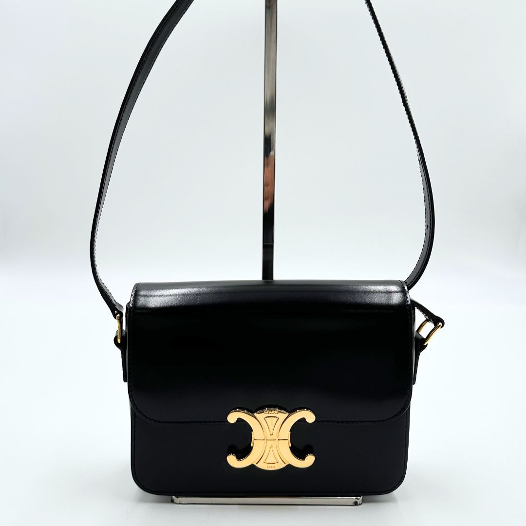 CELINE トリオンフ　ティーン　美品 美品】Celine ティーン トリオンフ シャイニーカーフスキン - メルカリ