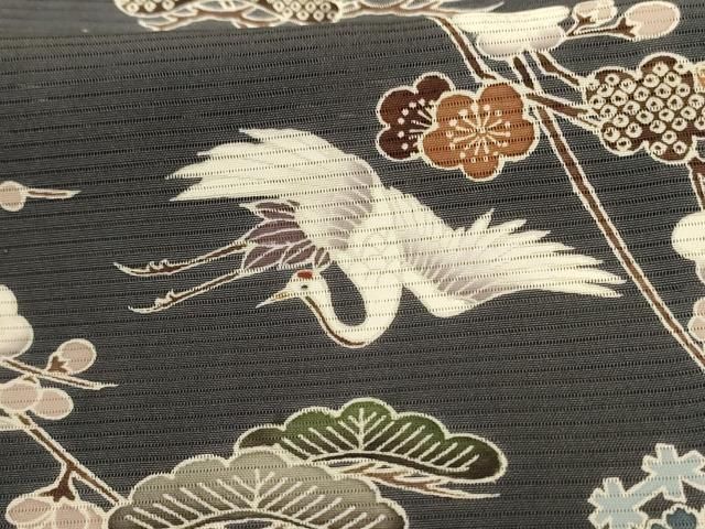  平和屋着物 夏物 訪問着 絽 松竹梅 鶴 正絹 jd 訪問着 付け下げ 着物