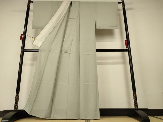 平和屋着物 夏物 色無地 絽 柳鼠色 正絹 jd