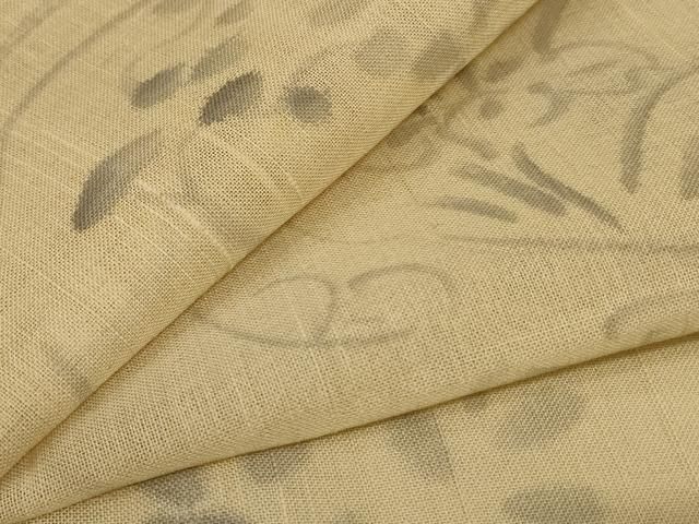 平和屋着物 夏物 紗紬 草花文 正絹 jd