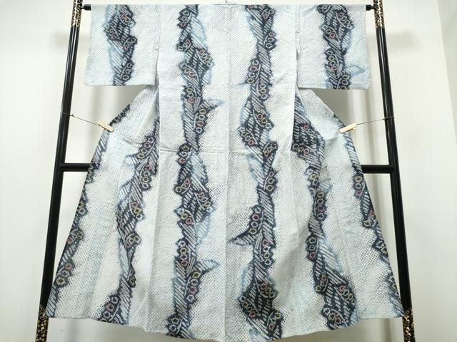 平和屋着物∴夏物 浴衣 有松鳴海絞り 草花間道 綿 ng