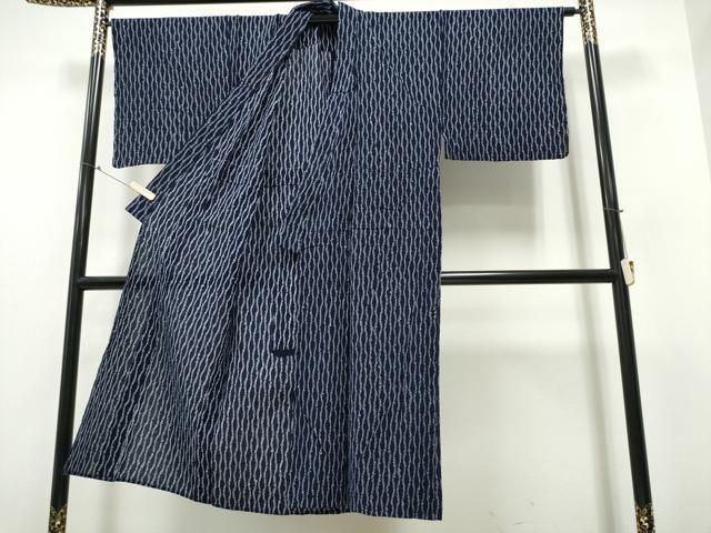  平和屋着物∴夏物 男性 浴衣 有松鳴海絞り よろけ縞 綿 ng 浴衣 着物 浴衣