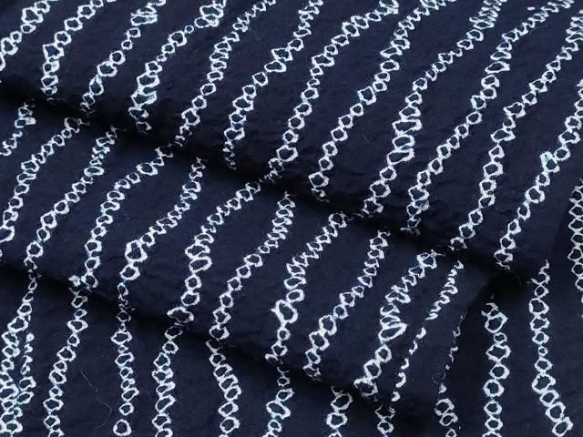 平和屋着物∴夏物 男性 浴衣 有松鳴海絞り よろけ縞 綿 ng