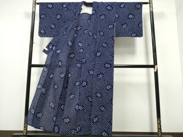  平和屋着物∴夏物 浴衣 有松鳴海絞り 色紙重ね吉祥文 綿 ng 浴衣単品 浴衣