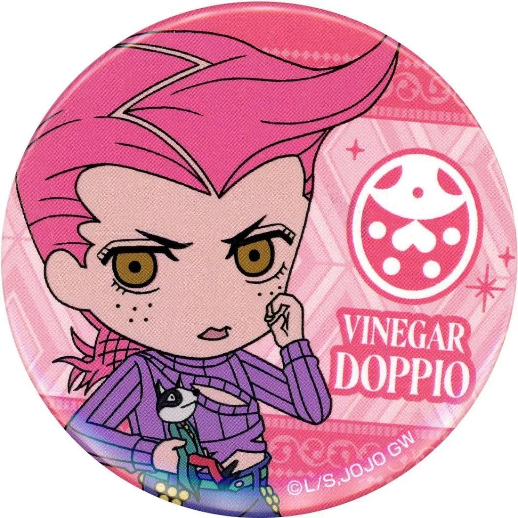 ジョジョの奇妙な冒険　メディコス　缶バッジ　ドッピオ 中古】バッジ・ビンズ ヴィネガー・ドッピオ 「ジョジョの奇妙な冒険