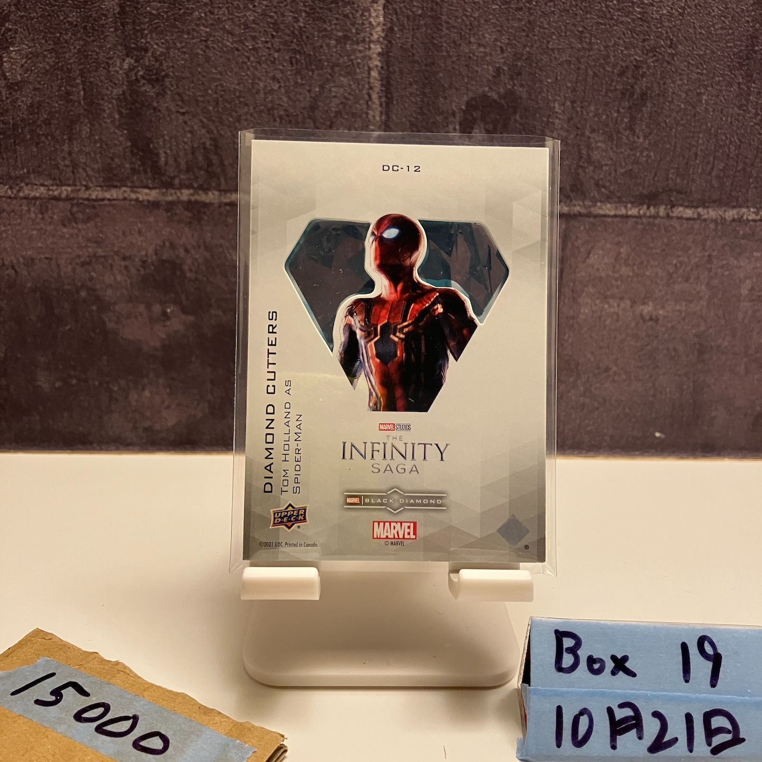 2021 Upper Deck Black Diamond Tom Holland as Spider-Man Marvel Studios Cutters Infinity Saga カード