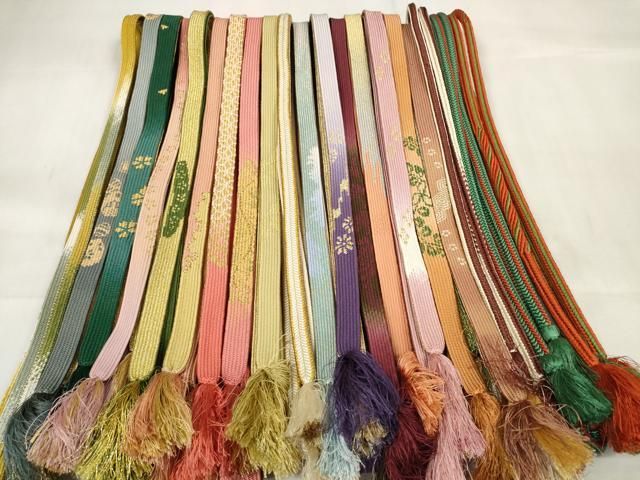 平和屋着物 和装小物 帯締め20本セット 高麗組 冠組 丸源氏組 金糸 zzz