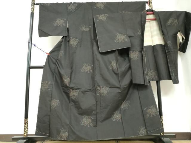 平和屋着物 本場大島紬 アンサンブル 地空き 兜 かぶと 正絹 ud