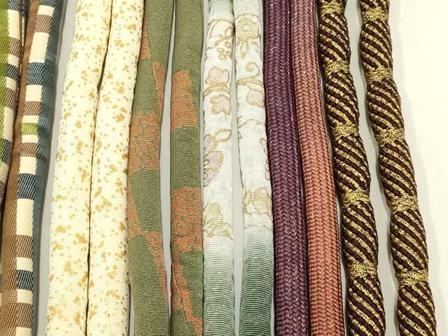 平和屋着物○和装小物 上質な帯締め10本セット 丸ぐけ 暈し 金銀糸