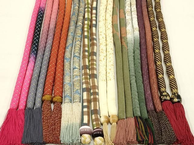 平和屋着物 和装小物 上質な帯締め10本セット 丸ぐけ 暈し 金銀糸 金彩 飾り玉 あわじ玉 小田巻 あり ay