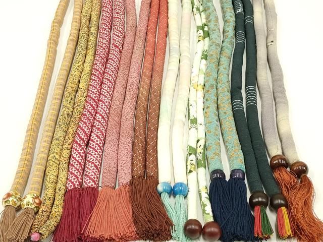 平和屋着物 和装小物 上質な帯締め10本セット 丸ぐけ 暈し 金糸 金彩 飾り玉 木玉 ay