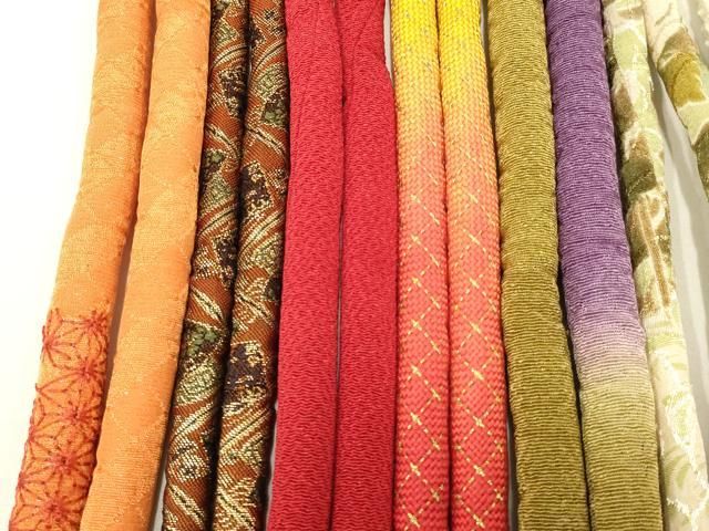 平和屋着物○和装小物 上質な帯締め10本セット 丸ぐけ 暈し 金糸 飾り