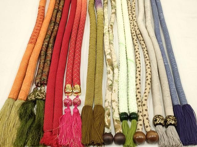 平和屋着物○和装小物 上質な帯締め10本セット 丸ぐけ 暈し 金糸 飾り