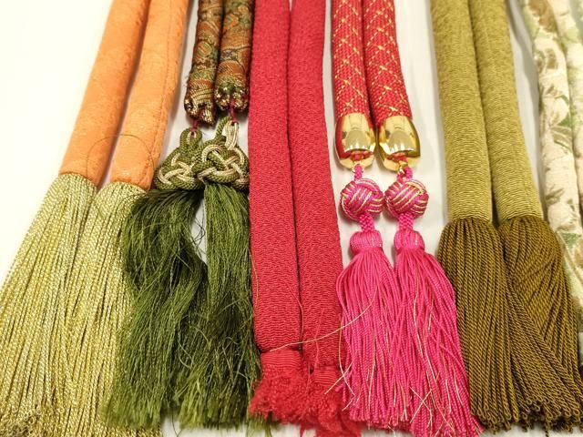 平和屋着物 和装小物 上質な帯締め10本セット 丸ぐけ 暈し 金糸 飾り玉 木玉 あわじ玉 ay