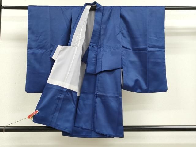 平和屋着物 七五三 男の子 祝着 羽織 長襦袢 袴セット 駒刺繍 扇面青海波 紺色 洗える着物 ze