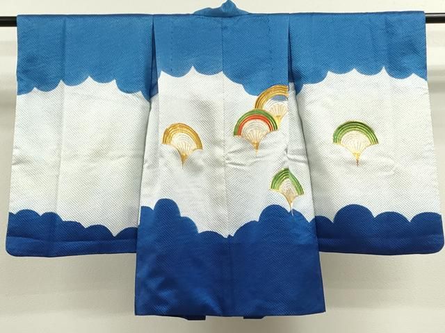 扇面青海波 紺色