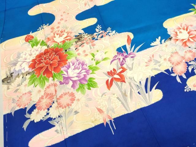  平和屋着物 七五三 女の子 ７歳 祝着 四つ身 長襦袢セット 草花文 金彩 ze 着物 着物ドレス 着物 浴衣 和小物