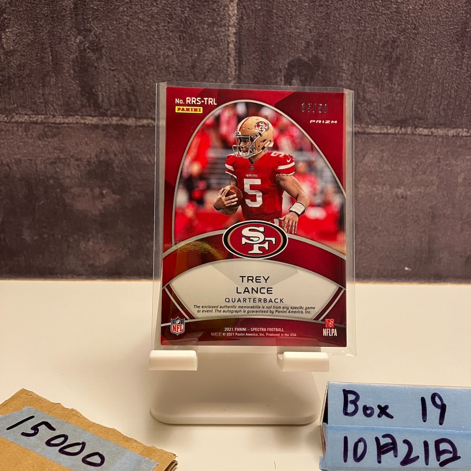 2021 Panini Spectra Trey Lance 直筆サインカード San Francisco 49 ers Prizm Radiant Rookie パッチ カード