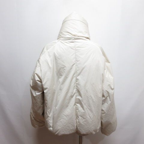 デミルクス ビームス Demi-Luxe BEAMS 24 AW マフラー付き ダウン ブルゾン ジャケット 36 オフホワイト 裏地付き