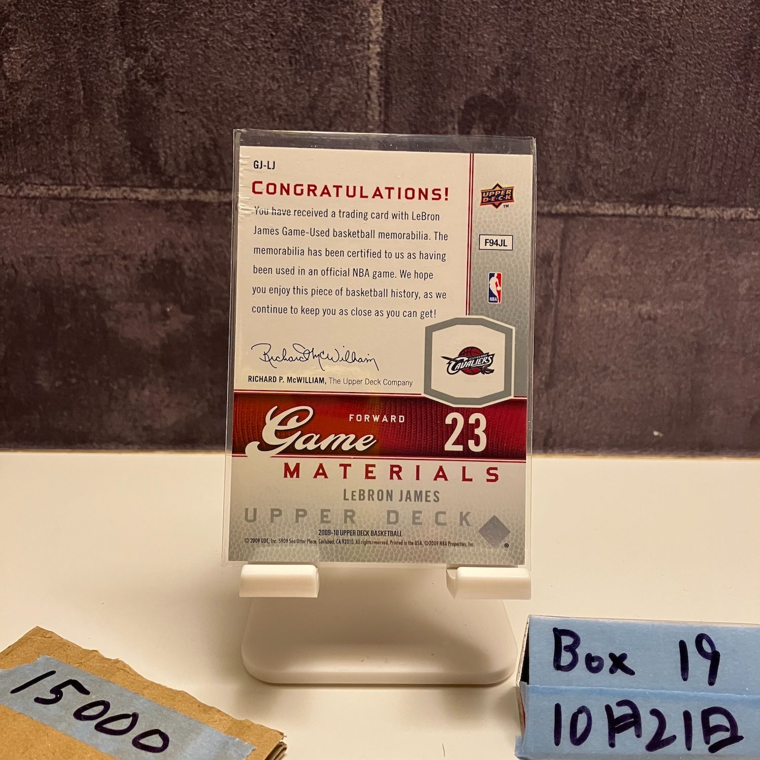 2009-10 Upper Deck LeBron James 165 545 Cleveland Cavaliers Game Materials Dual ジャージ カード