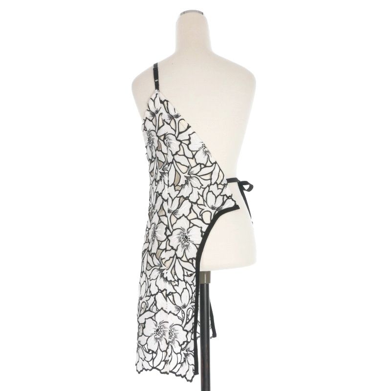 キシダミキ KISHIDAMIKI 花柄 ボールエンド ハーフビスチェ F ホワイト ブラック